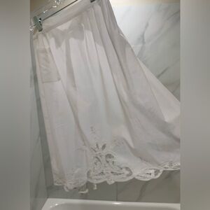 White cotton battenburg lace apron,HP25